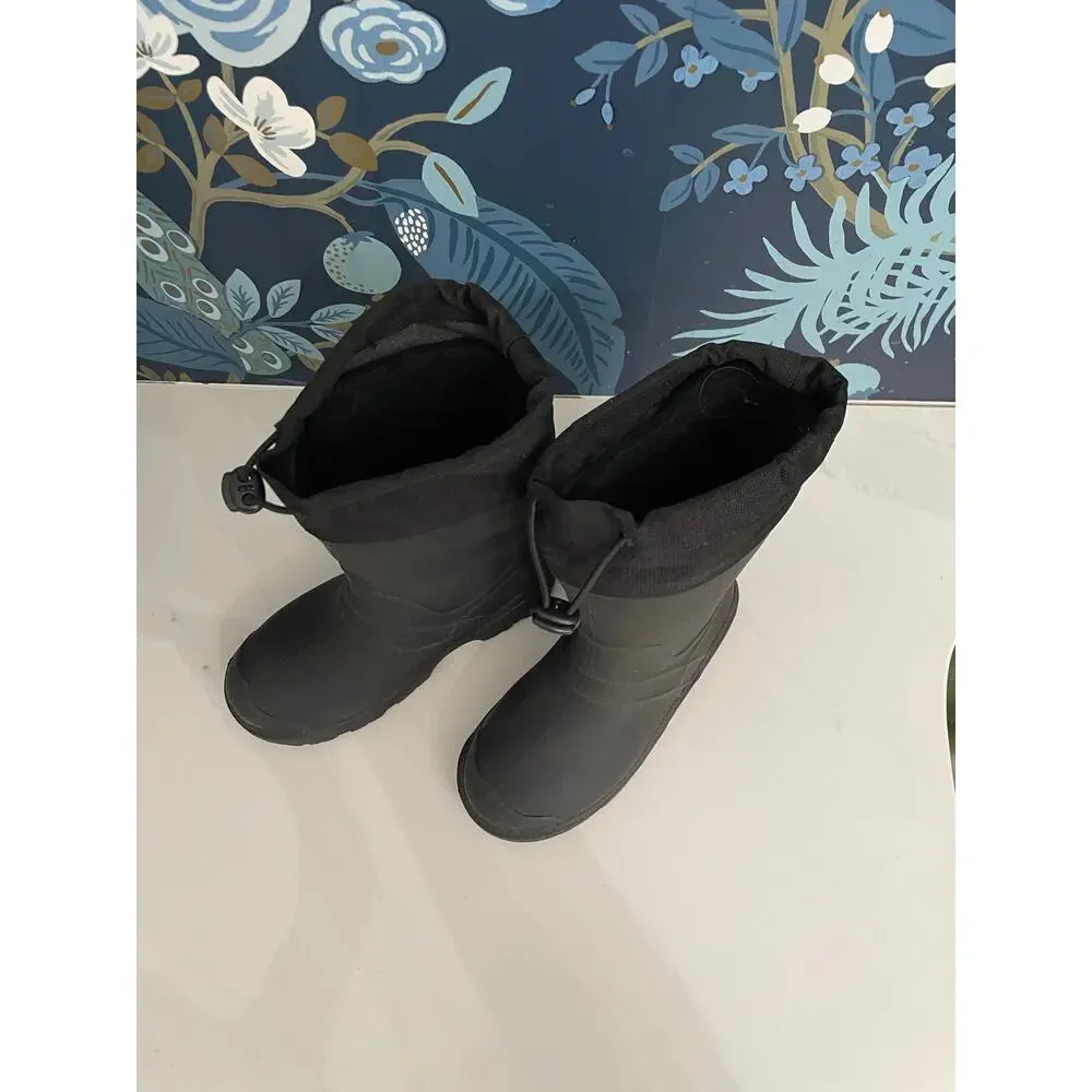 Winter Boots Wool Lined Black Unisex Kids Size 11